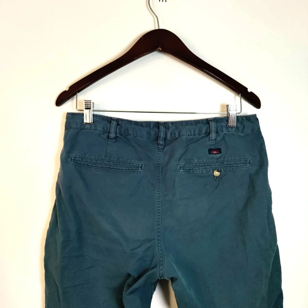 Faherty Linen Blend Teal Beach Resort Casual Golf Athletic Coastal‎ Shorts Men 8